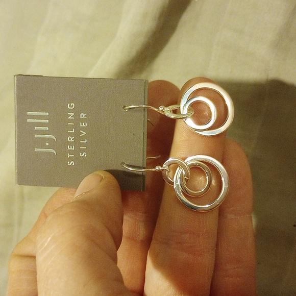 J. Jill Sterling Silver Hoop Earrings - Picture 1 of 2